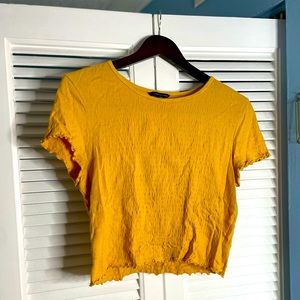 Comfy Yellow Crop Top